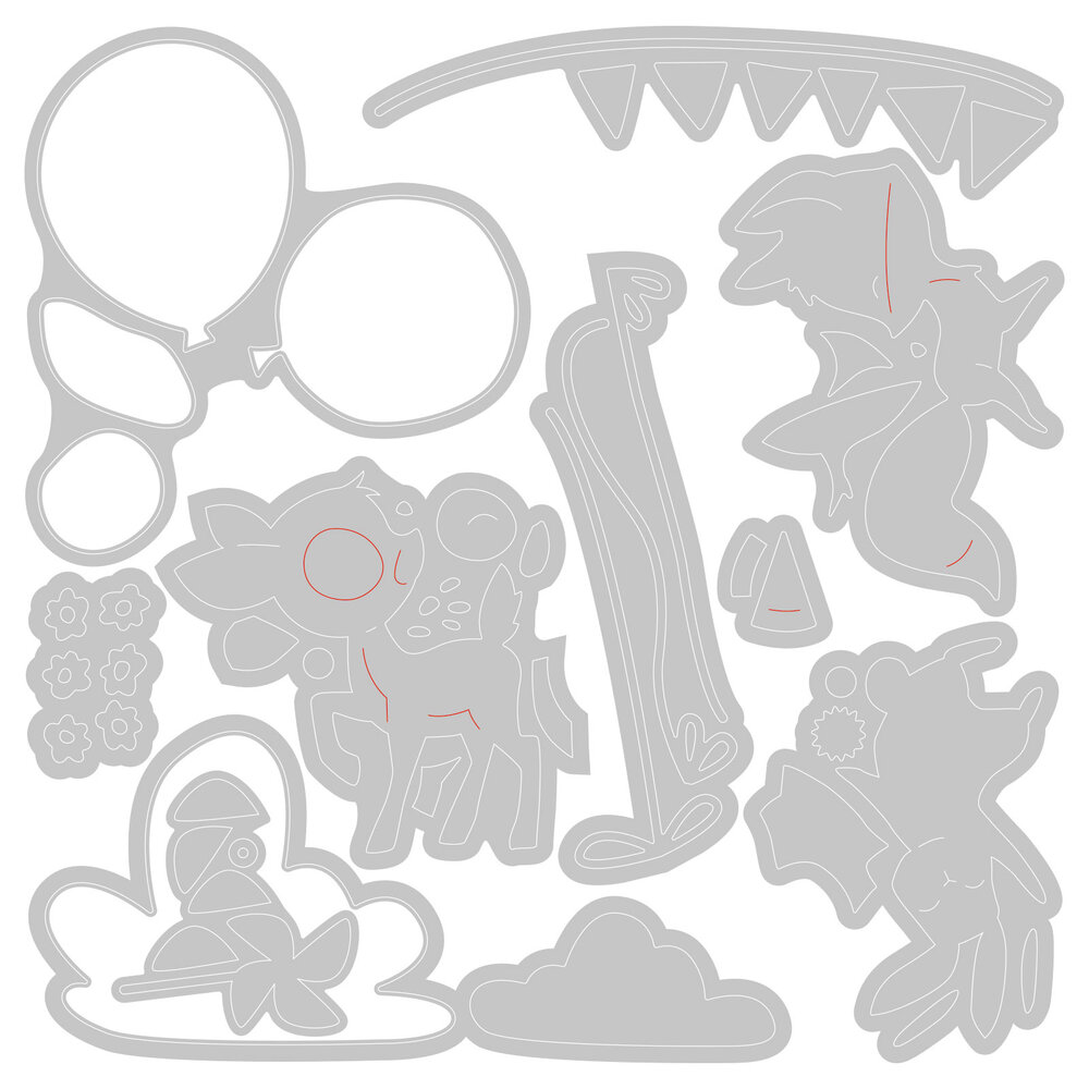 Sizzix Thinlits Die by Olivia Rose Woodland Celebration (10pcs) (665345) (DISCONTINUED) Sizzix Thinlits Die by Olivia Rose Woodland Celebration (10pcs) (665345) (DISCONTINUED)