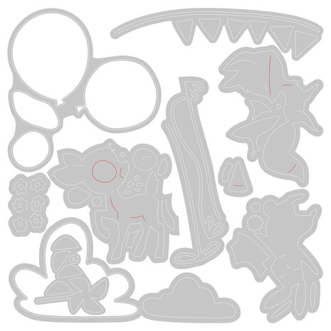 Sizzix Thinlits Die by Olivia Rose Woodland Celebration (10pcs) (665345) (DISCONTINUED) Sizzix Thinlits Die by Olivia Rose Woodland Celebration (10pcs) (665345) (DISCONTINUED)