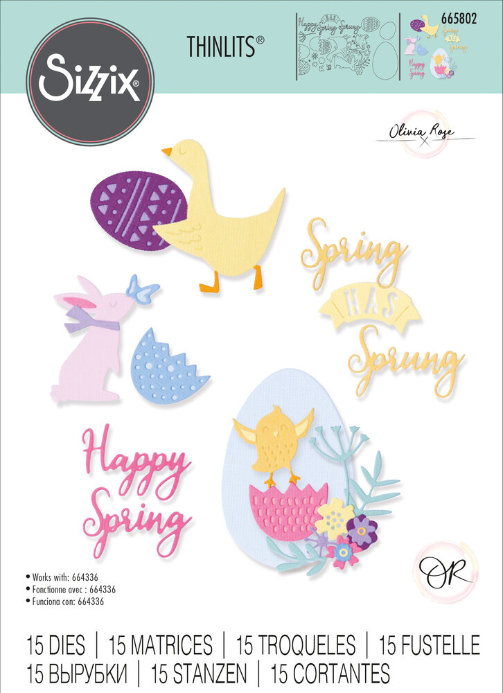 Sizzix Thinlits Die by Olivia Rose Spring Has Sprung (15pcs) (665802) (DISCONTINUED) Sizzix Thinlits Die by Olivia Rose Spring Has Sprung (15pcs) (665802) (DISCONTINUED)
