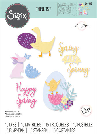 Sizzix Thinlits Die by Olivia Rose Spring Has Sprung (15pcs) (665802) (DISCONTINUED) Sizzix Thinlits Die by Olivia Rose Spring Has Sprung (15pcs) (665802) (DISCONTINUED)