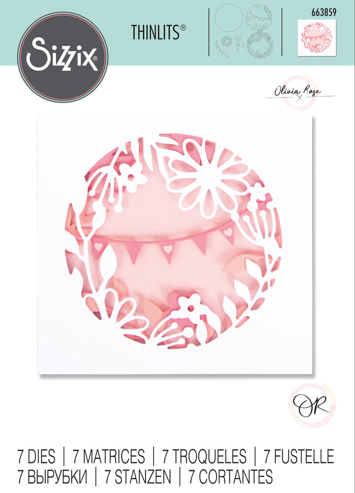 Sizzix Thinlits Die by Olivia Rose Romantic Layers (7pcs) (663859) (DISCONTINUED) Sizzix Thinlits Die by Olivia Rose Romantic Layers (7pcs) (663859) (DISCONTINUED)