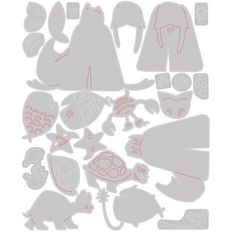 Sizzix Thinlits Colorize by Tim Holtz Under the Sea #2 (23pcs) (665378) (DISCONTINUED) Sizzix Thinlits Colorize by Tim Holtz Under the Sea #2 (23pcs) (665378) (DISCONTINUED)