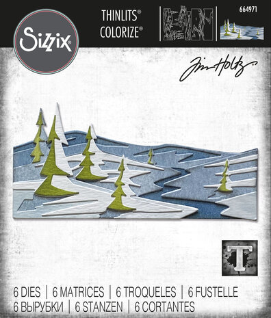 Sizzix Thinlits Colorize by Tim Holtz Snowscape (6pcs) (664971) (DISCONTINUED)