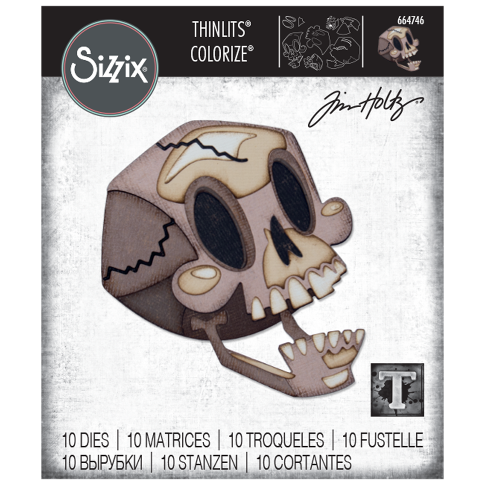 Sizzix Thinlits Colorize by Tim Holtz Skelly (10pcs) (664746) (DISCONTINUED)
