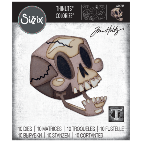 Sizzix Thinlits Colorize by Tim Holtz Skelly (10pcs) (664746) (DISCONTINUED)