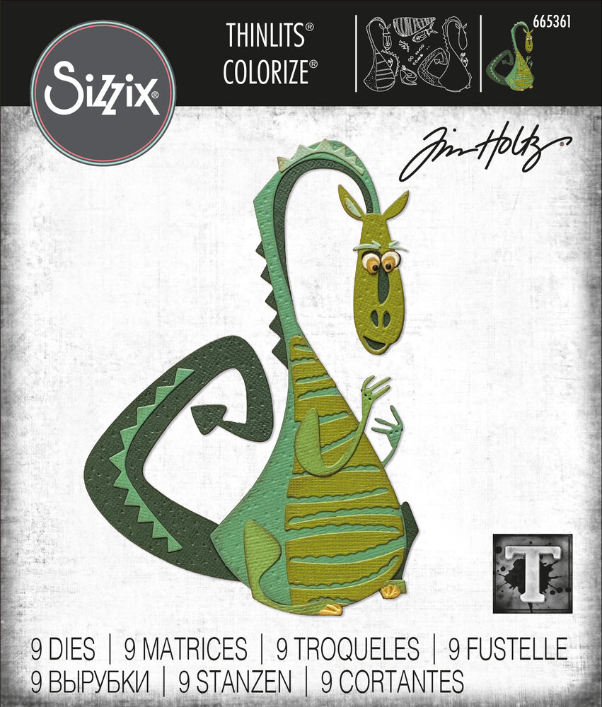 Sizzix Thinlits Colorize by Tim Holtz Rupert (9pcs) (665361) (DISCONTINUED)