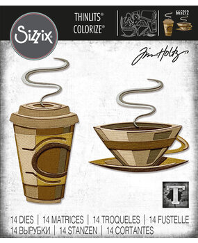Sizzix Thinlits Colorize by Tim Holtz Cafe (14pcs) (665212)