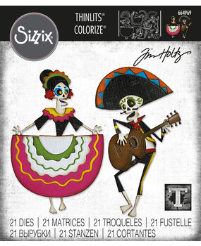 Sizzix Thinlits Colorize by Tim Holtz Day of the Dead (21pcs) (664969) (DISCONTINUED) Sizzix Thinlits Colorize by Tim Holtz Day of the Dead (21pcs) (664969) (DISCONTINUED)