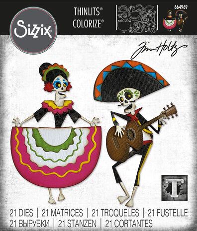 Sizzix Thinlits Colorize by Tim Holtz Day of the Dead (21pcs) (664969) (DISCONTINUED) Sizzix Thinlits Colorize by Tim Holtz Day of the Dead (21pcs) (664969) (DISCONTINUED)