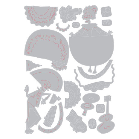 Sizzix Thinlits Colorize by Tim Holtz Day of the Dead (21pcs) (664969) (DISCONTINUED) Sizzix Thinlits Colorize by Tim Holtz Day of the Dead (21pcs) (664969) (DISCONTINUED)