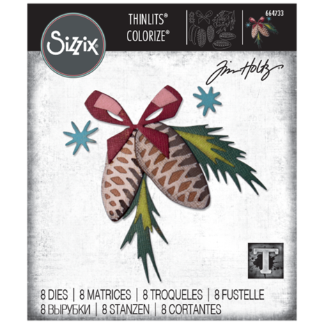 Sizzix Thinlits Colorize by Tim Holtz Festive Trims (8pcs) (664733) (DISCONTINUED)