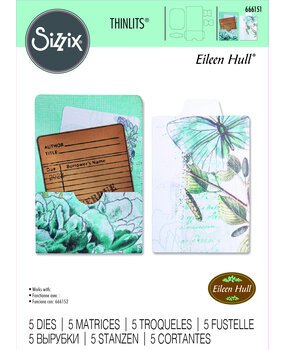Sizzix Thinlits Die by Eileen Hull Library Pocket ATC Card & Tabs (5pcs) (666151) (DISCONTINUED) Sizzix Thinlits Die by Eileen Hull Library Pocket ATC Card & Tabs (5pcs) (666151) (DISCONTINUED)