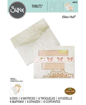 Sizzix Thinlits Die by Eileen Hull Journaling Card Envelope & Windows (6pcs) (666276) (DISCONTINUED) Sizzix Thinlits Die by Eileen Hull Journaling Card Envelope & Windows (6pcs) (666276) (DISCONTINUED)