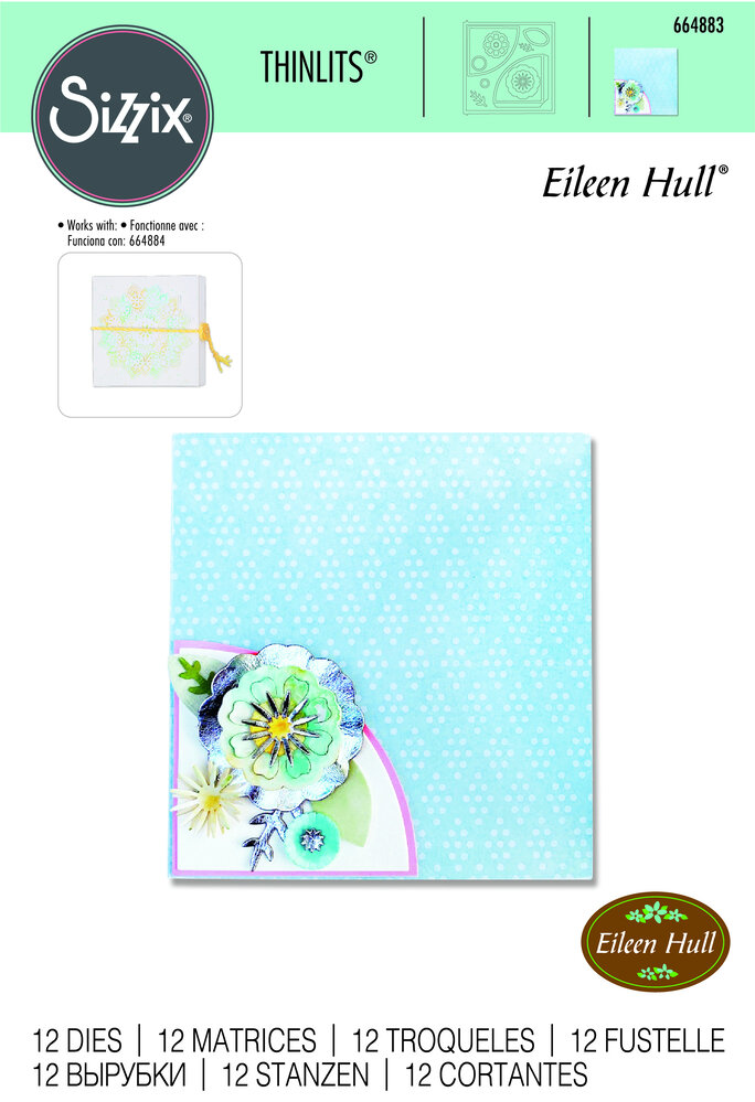 Sizzix Thinlits Die by Eileen Hull Folio Page Pocket & Flowers (12pcs) (664883) (DISCONTINUED) Sizzix Thinlits Die by Eileen Hull Folio Page Pocket & Flowers (12pcs) (664883) (DISCONTINUED)