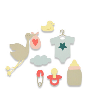 Sizzix Thinlits Die by Debi Potter New Baby (13pcs) (661704) (DISCONTINUED) Sizzix Thinlits Die by Debi Potter New Baby (13pcs) (661704) (DISCONTINUED)