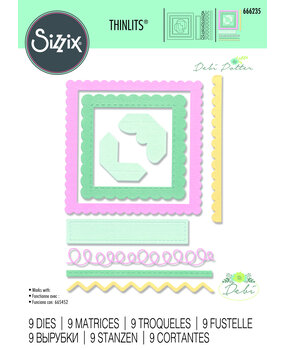 Sizzix Thinlits Die by Debi Potter Fabulous Frames & Borders (9pcs) (666235) (DISCONTINUED) Sizzix Thinlits Die by Debi Potter Fabulous Frames & Borders (9pcs) (666235) (DISCONTINUED)