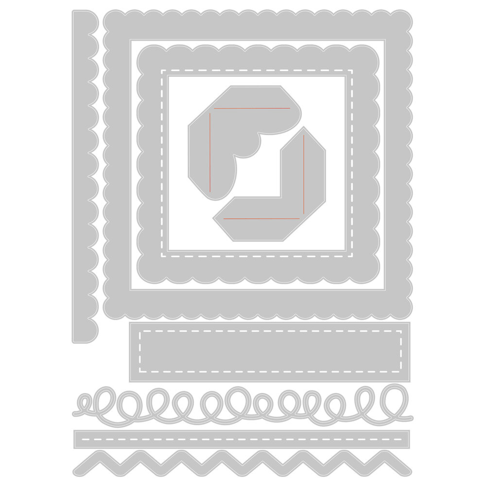 Sizzix Thinlits Die by Debi Potter Fabulous Frames & Borders (9pcs) (666235) (DISCONTINUED) Sizzix Thinlits Die by Debi Potter Fabulous Frames & Borders (9pcs) (666235) (DISCONTINUED)
