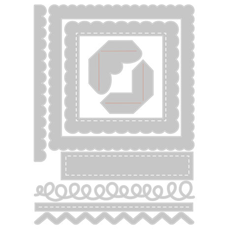 Sizzix Thinlits Die by Debi Potter Fabulous Frames & Borders (9pcs) (666235) (DISCONTINUED) Sizzix Thinlits Die by Debi Potter Fabulous Frames & Borders (9pcs) (666235) (DISCONTINUED)
