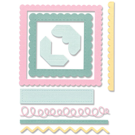 Sizzix Thinlits Die by Debi Potter Fabulous Frames & Borders (9pcs) (666235) (DISCONTINUED) Sizzix Thinlits Die by Debi Potter Fabulous Frames & Borders (9pcs) (666235) (DISCONTINUED)