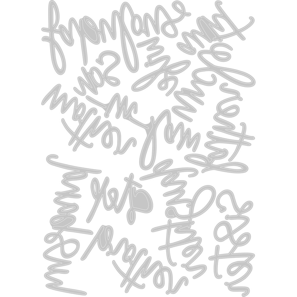 Sizzix Thinlits Die by Debi Potter Fabulous Family Names (13pcs) (666233) (DISCONTINUED) Sizzix Thinlits Die by Debi Potter Fabulous Family Names (13pcs) (666233) (DISCONTINUED)