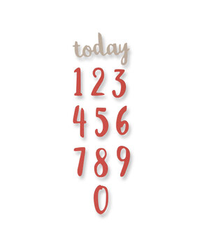 Sizzix Thinlits Die by Debi Potter Brush Numbers (11pcs) (661726) (DISCONTINUED) Sizzix Thinlits Die by Debi Potter Brush Numbers (11pcs) (661726) (DISCONTINUED)