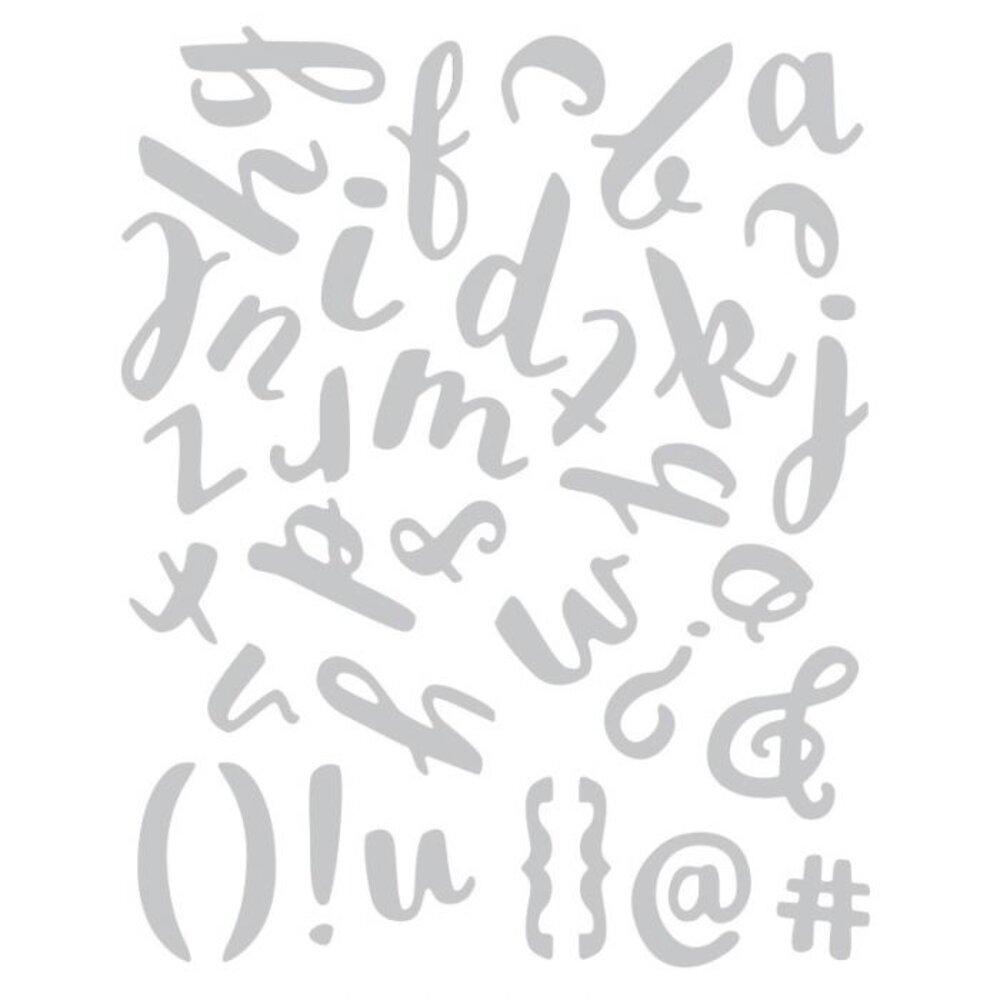 Sizzix Thinlits Die by Debi Potter Brush Lowercase Alphabet (38pcs) (661686) (DISCONTINUED)