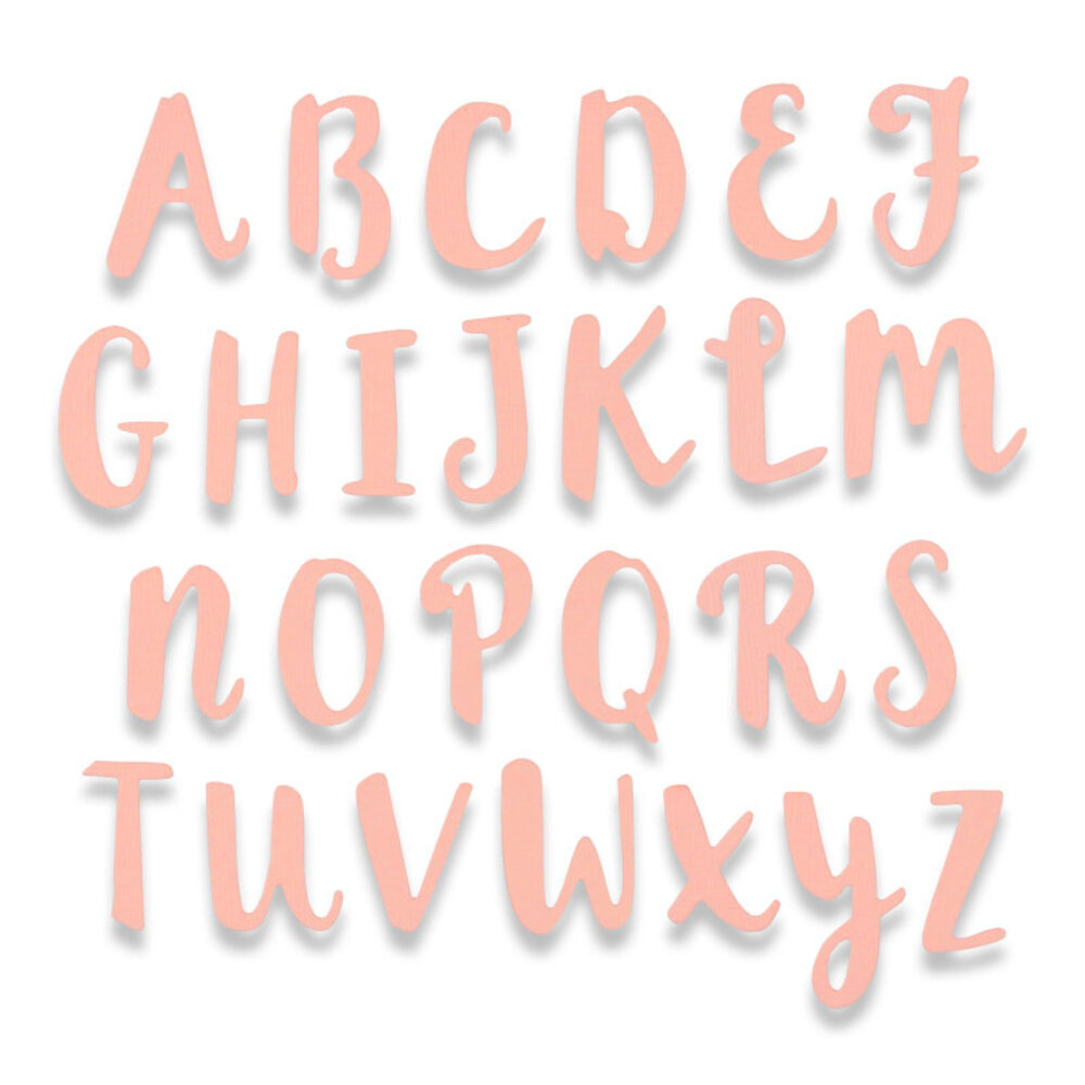 Sizzix Thinlits Die by Debi Potter Brush Capital Alpha (26pcs) (661710) (DISCONTINUED)