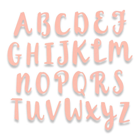 Sizzix Thinlits Die by Debi Potter Brush Capital Alpha (26pcs) (661710) (DISCONTINUED)