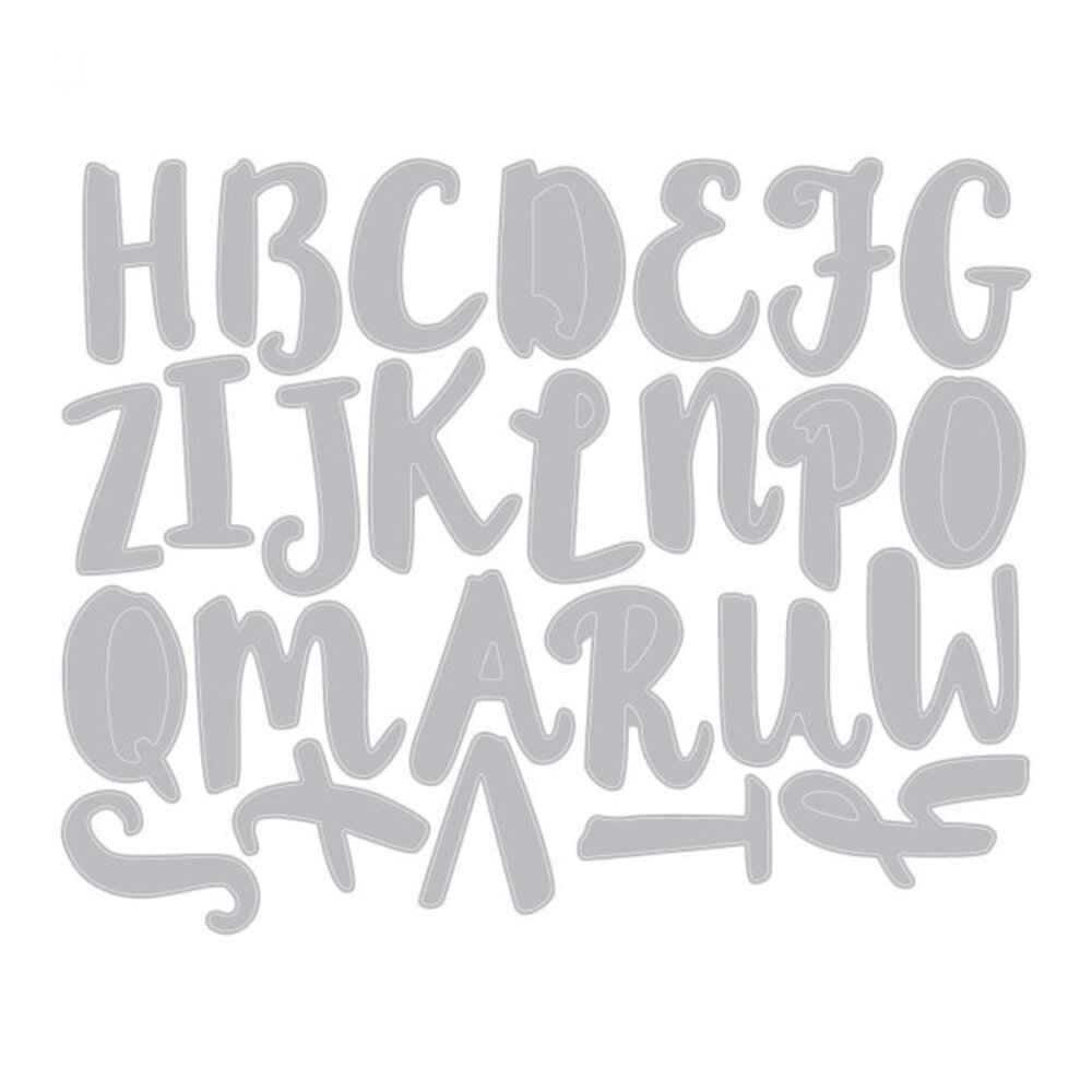 Sizzix Thinlits Die by Debi Potter Brush Capital Alpha (26pcs) (661710) (DISCONTINUED)