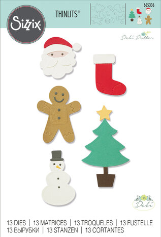 Sizzix Thinlits Die by Debi Potter Basic Christmas Shapes (13pcs) (665336) (DISCONTINUED) Sizzix Thinlits Die by Debi Potter Basic Christmas Shapes (13pcs) (665336) (DISCONTINUED)