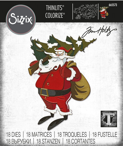 Sizzix Thinlits Colorize by Tim Holtz Woodland Santa (18pcs) (665573) (DISCONTINUED) Sizzix Thinlits Colorize by Tim Holtz Woodland Santa (18pcs) (665573) (DISCONTINUED)