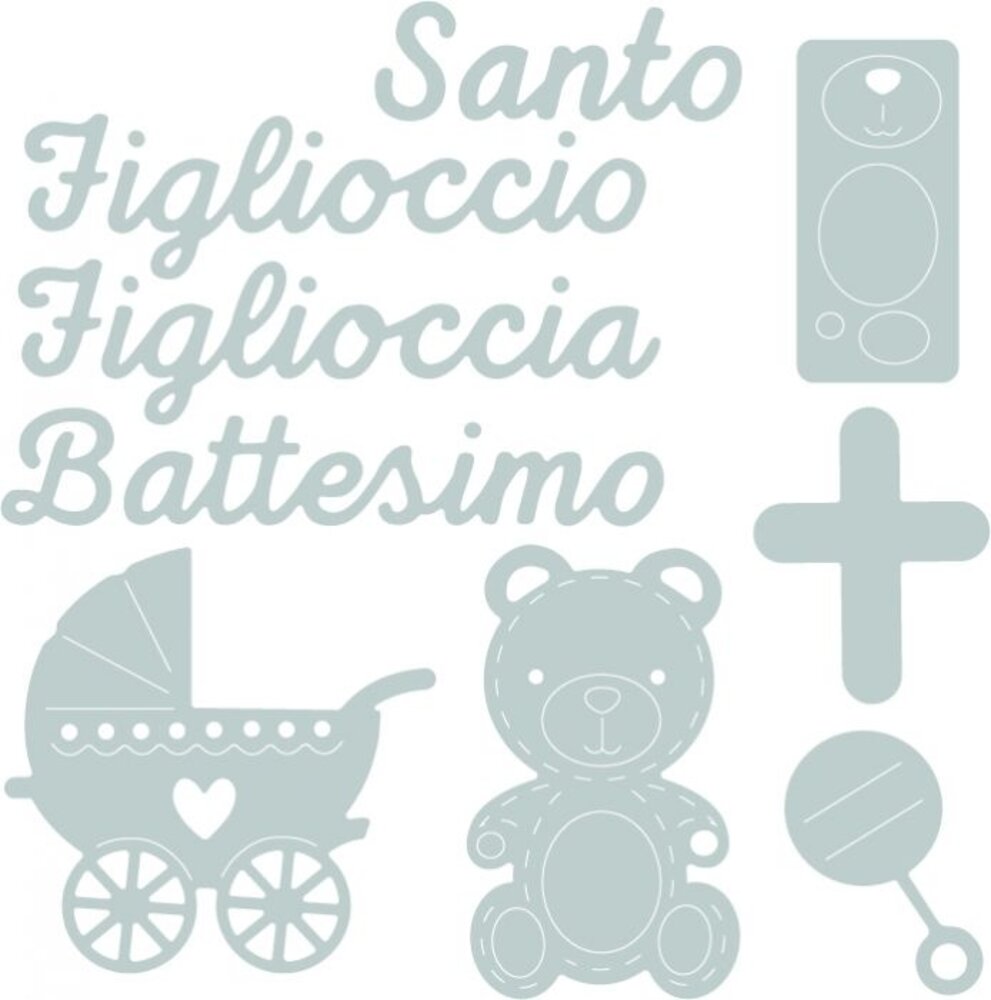 Sizzix Thinlits Die Battesimo (9pcs) (662618) (OUTLET) Sizzix Thinlits Die Battesimo (9pcs) (662618) (OUTLET)