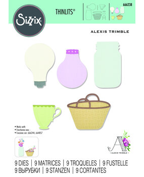 Sizzix Thinlits Die by Alexis Trimble Floral Vessels (9pcs) (666238) (DISCONTINUED) Sizzix Thinlits Die by Alexis Trimble Floral Vessels (9pcs) (666238) (DISCONTINUED)