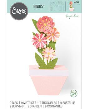 Sizzix Thinlits Die by Georgie Evans Pop-Up Plant Pot (9pcs) (664360) (DISCONTINUED) Sizzix Thinlits Die by Georgie Evans Pop-Up Plant Pot (9pcs) (664360) (DISCONTINUED)