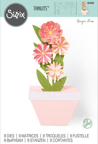 Sizzix Thinlits Die by Georgie Evans Pop-Up Plant Pot (9pcs) (664360) (DISCONTINUED) Sizzix Thinlits Die by Georgie Evans Pop-Up Plant Pot (9pcs) (664360) (DISCONTINUED)