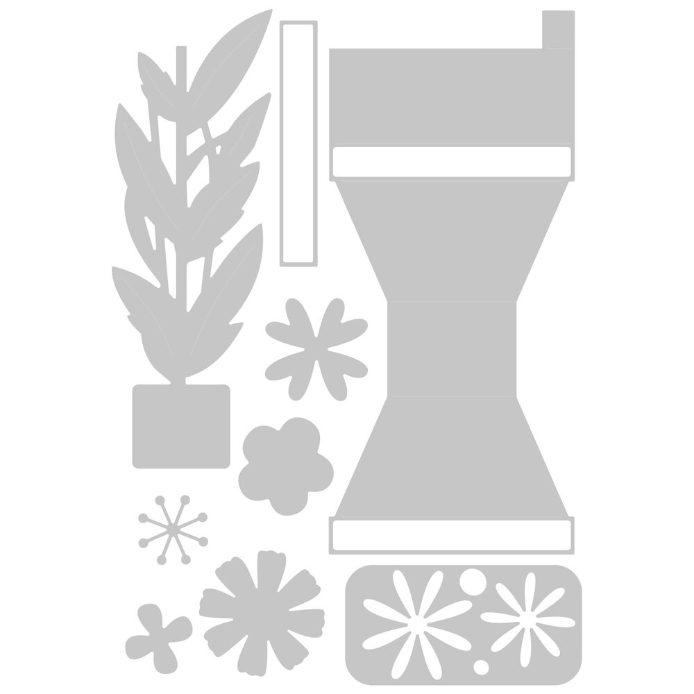 Sizzix Thinlits Die by Georgie Evans Pop-Up Plant Pot (9pcs) (664360) (DISCONTINUED) Sizzix Thinlits Die by Georgie Evans Pop-Up Plant Pot (9pcs) (664360) (DISCONTINUED)