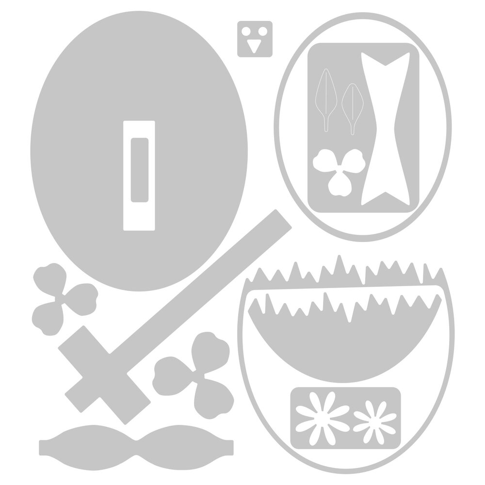 Sizzix Thinlits Die by Georgie Evans Hatching Egg (12pcs) (664362) (DISCONTINUED) Sizzix Thinlits Die by Georgie Evans Hatching Egg (12pcs) (664362) (DISCONTINUED)