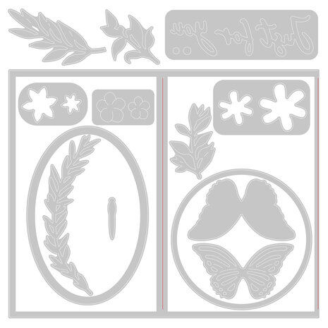 Sizzix Thinlits Die by Georgie Evans Butterfly Spinner Card (14pcs) (665074) (DISCONTINUED) Sizzix Thinlits Die by Georgie Evans Butterfly Spinner Card (14pcs) (665074) (DISCONTINUED)