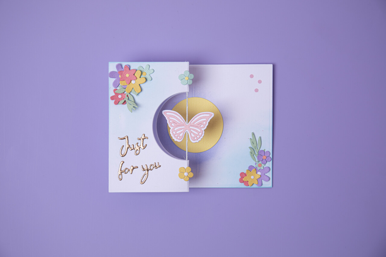 Sizzix Thinlits Die by Georgie Evans Butterfly Spinner Card (14pcs) (665074) (DISCONTINUED) Sizzix Thinlits Die by Georgie Evans Butterfly Spinner Card (14pcs) (665074) (DISCONTINUED)