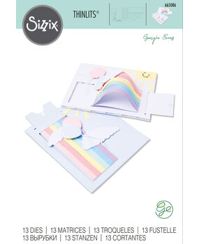 Sizzix Thinlits Die by Georgie Evans Rainbow Slider Card (13pcs) (665086) (DISCONTINUED) Sizzix Thinlits Die by Georgie Evans Rainbow Slider Card (13pcs) (665086) (DISCONTINUED)