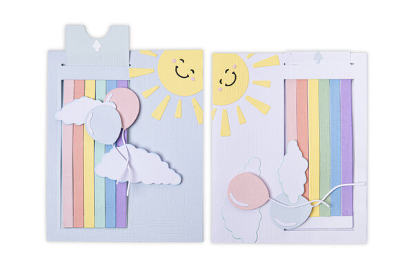 Sizzix Thinlits Die by Georgie Evans Rainbow Slider Card (13pcs) (665086) (DISCONTINUED) Sizzix Thinlits Die by Georgie Evans Rainbow Slider Card (13pcs) (665086) (DISCONTINUED)