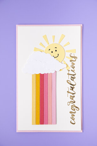 Sizzix Thinlits Die by Georgie Evans Rainbow Slider Card (13pcs) (665086) (DISCONTINUED) Sizzix Thinlits Die by Georgie Evans Rainbow Slider Card (13pcs) (665086) (DISCONTINUED)