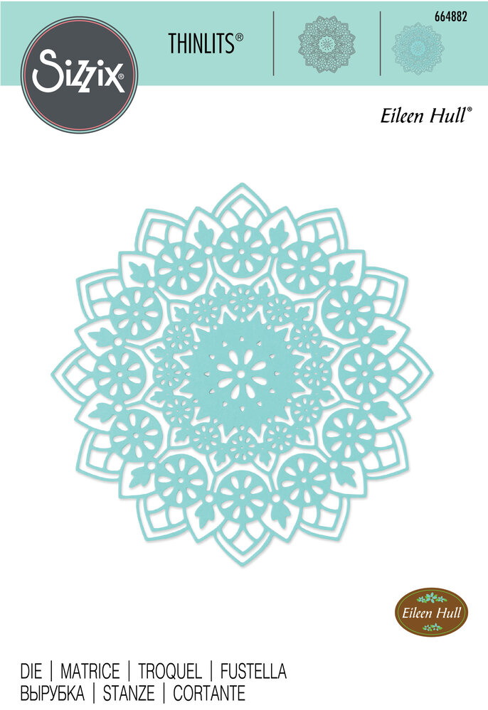 Sizzix Thinlits Die by Eileen Hull Mandala (664882) (DISCONTINUED) Sizzix Thinlits Die by Eileen Hull Mandala (664882) (DISCONTINUED)