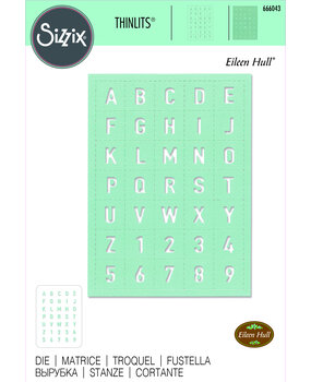 Sizzix Thinlits Die by Eileen Hull Tile Alphanumeric (666043) (DISCONTINUED) Sizzix Thinlits Die by Eileen Hull Tile Alphanumeric (666043) (DISCONTINUED)
