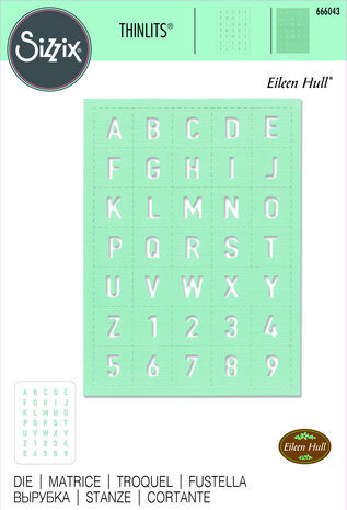 Sizzix Thinlits Die by Eileen Hull Tile Alphanumeric (666043) (DISCONTINUED) Sizzix Thinlits Die by Eileen Hull Tile Alphanumeric (666043) (DISCONTINUED)