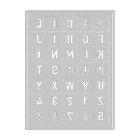 Sizzix Thinlits Die by Eileen Hull Tile Alphanumeric (666043) (DISCONTINUED) Sizzix Thinlits Die by Eileen Hull Tile Alphanumeric (666043) (DISCONTINUED)