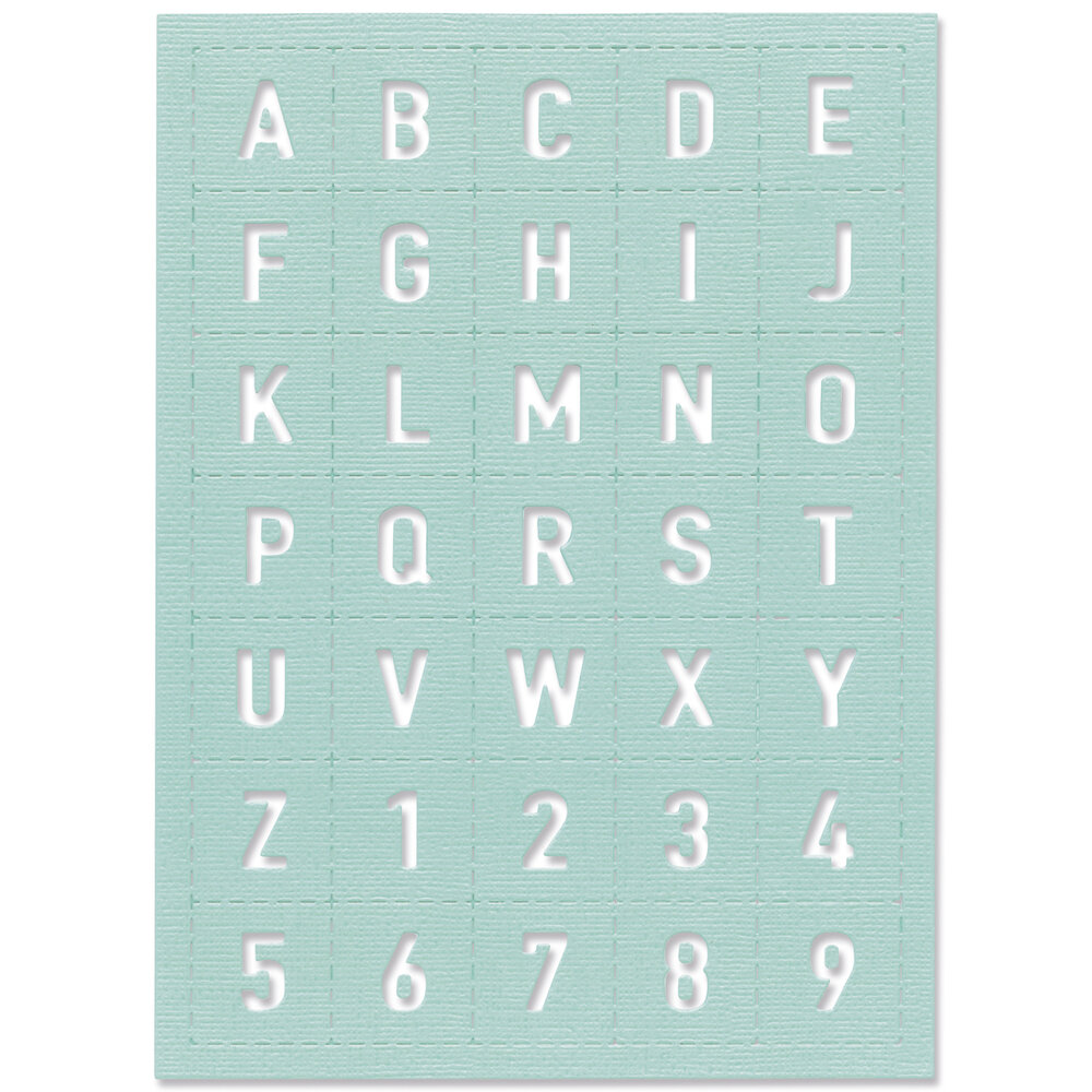 Sizzix Thinlits Die by Eileen Hull Tile Alphanumeric (666043) (DISCONTINUED) Sizzix Thinlits Die by Eileen Hull Tile Alphanumeric (666043) (DISCONTINUED)