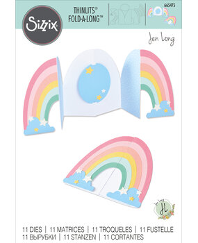 Sizzix Thinlits Die by Jen Long Card, Rainbow Fold-a-Long (11pcs) (665475) (DISCONTINUED) Sizzix Thinlits Die by Jen Long Card, Rainbow Fold-a-Long (11pcs) (665475) (DISCONTINUED)