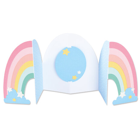 Sizzix Thinlits Die by Jen Long Card, Rainbow Fold-a-Long (11pcs) (665475) (DISCONTINUED)