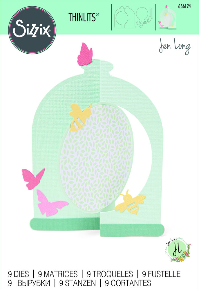 Sizzix Thinlits Die by Jen Long Card Bell Jar (9pcs) (666124) (DISCONTINUED) Sizzix Thinlits Die by Jen Long Card Bell Jar (9pcs) (666124) (DISCONTINUED)